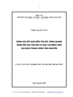 Đánh giá kết quả điều trị sỏi bàng quang bằng nội soi tán sỏi cơ học tại Bệnh viên Đa khoa trung ương Thái Nguyên