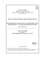 Phần tính toán ổn định của xe ôtô minibus 6-8 chỗ ngồi nhãn hiệu Việt Nam Thí nghiệm về lắc dọc ôtô