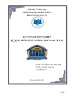 Hệ thống quản lý tại phòng kinh doanh dịch vụ  chuyên đề tốt nghiệp 