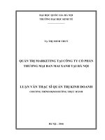 Quản trị maketing tại công ty cổ phần thương mại ban mai xanh tại hà nội 