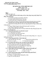 Đề kiểm tra học kì 1 môn Ngữ văn lớp 6 trường THCS Phan Chu Trinh, Đắk Nông năm 2013  2014 