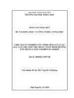 Chế tạo và nghiên cứu tính chất của các giả vật liệu hấp thụ hoàn toàn định hướng ứng dụng làm cảm biến plasmon (NCKH)