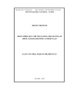 Hoàn thiện quy chế trả lương cho người lao động tại báo Đời sống và Pháp luật (LV thạc sĩ)