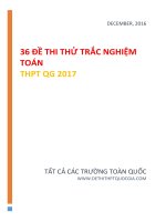 36 đề thi thử môn toán 2017 có đáp án