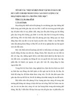 Một số biện pháp tập huấn ban chỉ huy liên chi đội nhằm nâng cao chất lượng các hoạt động đội của trường tiểu học