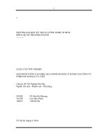 Giải pháp nâng cao hiệu quả kinh doanh lữ hành tại công ty TNHH dã ngoại Lửa Việt Luận văn tốt nghiệp