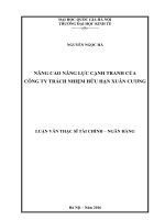 Nâng cao năng lực cạnh tranh của công ty TNHH xuân cương 