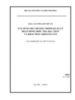 Xây dựng bộ chương trình quản lý hoạt động điều tra địa chất và khai thác khoáng sản