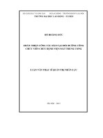 Hoàn thiện công tác đào tạo bồi dưỡng công chức, viên chức Bệnh viện Mắt Trung Ương (LV thạc sĩ))
