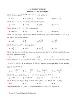 Đề thi thử THPT môn toán năm 2017