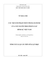 Các tội xâm phạm nhân phẩm, danh dự của con người theo pháp luật hình sự Việt Nam (2)