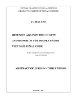 Các tội xâm phạm nhân phẩm, danh dự của con người theo pháp luật hình sự Việt Nam (1)