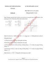 Bộ đề trắc nghiệm thi thử môn toán THPT quốc gia 2017 có đáp án chi tiết mới