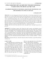 ông nghệ phân hủy kỵ khí chất thải rắn sinh hoạt và khả năng ứng dụng tại Việt Nam