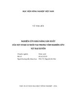 nghiên cứu khả năng sản xuất của vịt star 53 nuôi tại trung tâm nghiên cứu vịt đại xuyên 