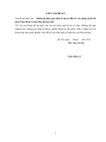 Đánh giá hiệu quả kinh tế dự án đầu tư xây dựng tuyến đê biển nam đình vũ khi tiến độ thay đổi 