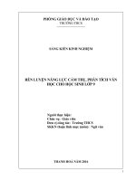 SKKN: Rèn luyện năng lực cảm thụ, phân tích văn học cho học sinh lớp 9