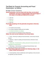 Test bank for forensic accounting and fraud examination 1st edition 