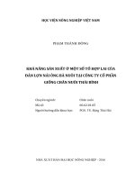 khả năng sản xuất ở một số tổ hợp lai của đàn lợn nái ông bà nuôi tại công ty cổ phần giống chăn nuôi thái bình 