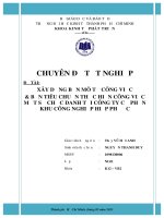Xây dựng bản mô tả công việc  bản tiêu chuẩn thực hiện công việc một số chức danh tại công ty cổ phần khu công nghiệp hiệp phước  