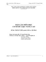Báo cáo môn CSDL nâng cao   quản lý bến xe
