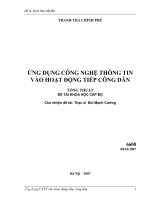 Đề tài khoa học cấp bộ Ứng dụng công nghệ thông tin vào hoạt động tiếp công dân