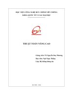 Báo cáo môn học thuật toán nâng cao PTIT