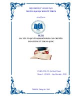 Đề tài Các yếu tố quyết định đến phân cấp chi tiêu, dẫn chứng từ Trung Quốc