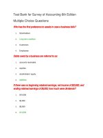 Test bank for survey of accounting 6th edition 