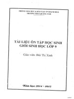 Tài liệu ôn tập học sinh giỏi sinh học lớp 9 