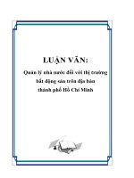 Quản lý nhà nước đối với thị trường bất động sản trên địa bàn thành phố Hồ Chí Minh