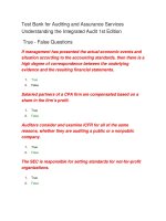 Test bank for auditing and assurance services understanding the integrated audit 1st edition 