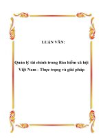 Quản lý tài chính trong Bảo hiểm xã hội Việt Nam - Thực trạng và giải pháp