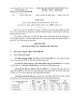 Báo cáo kết quả công tác kinh doanh và dịch vụ khách hàng năm 2016 và nhiệm vụ kế hoạch năm 2017 