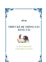 Đề tài THIẾT KẾ HỆ THỐNG SẤY BĂNG TẢI