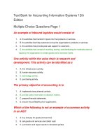 Test bank for accounting information systems 12th edition 