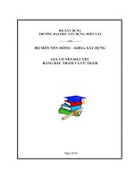 Gia cố nền đất yếu bằng bấc thấm và cừ tràm