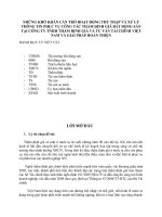 Những khó khăn cản trở hoạt động thu thập và xử lý thông tin phục vụ công tác thẩm định giá bất động sản tại công ty TNHH Thẩm định giá và Tư vấn tài chính Việt Nam và giải pháp hoàn thiện