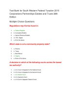 Test bank for south western federal taxation 2015 corporations partnerships estates and trusts 38th edition 