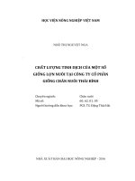 chất lượng tinh dịch của một số giống lợn nuôi tại công ty cổ phần giống chăn nuôi thái bình 