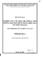 Đề tài cấp nhà nước Nghiên cứu cấu trúc hệ thống viễn thông mặt đất để sử dụng hiệu quả vệ tinh Vinasat