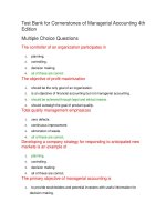 Test bank for cornerstones of managerial accounting 4th edition 