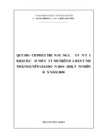 Đề tài Quy hoạch phát triển mạng lưới vận tải khách cố định nội tỉnh tỉnh Thái Nguyên giai đoạn 2014- 2020, tầm nhìn đến năm 2030