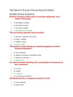 Test bank for survey of accounting 2nd edition 