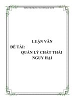 QUẢN LÝ CHẤT THẢI NGUY HẠI