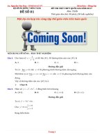 Đề và đáp án đề thi thử môn toán mức độ dễ ôn điểm 7   kỳ thi THPT quốc gia 2017