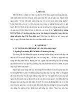 Đề tài Phân tích tư tưởng Hồ Chí Minh về văn hóa giáo dục và sự vận dụng tư tưởng đó trong viêc xây dựng nền giáo dục Việt Nam hiện nay