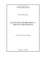 Bài toán quan hệ biến phân và một số vấn đề liên quan 