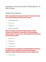 Test bank for financial accounting a global approach 1st edition monger 