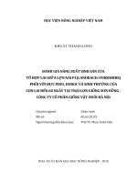 đánh giá năng suất sinh sản của tổ hợp lai giữa lợn nái f1(landrace×yorkshire) phối với đực pidu, duroc và sinh trưởng của con lai đến 60 ngày tại trại lợn giống sơn đồng   công ty cổ phần giống vật nuôi hà  
